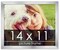 14x11 Silver Wood Picture Frame - UV Acrylic, Foam Board Backing, Hanging Hardware